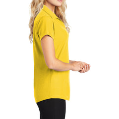 Women's Short Sleeve Dry Zone Moisture-Wicking Grid Polo Shirt