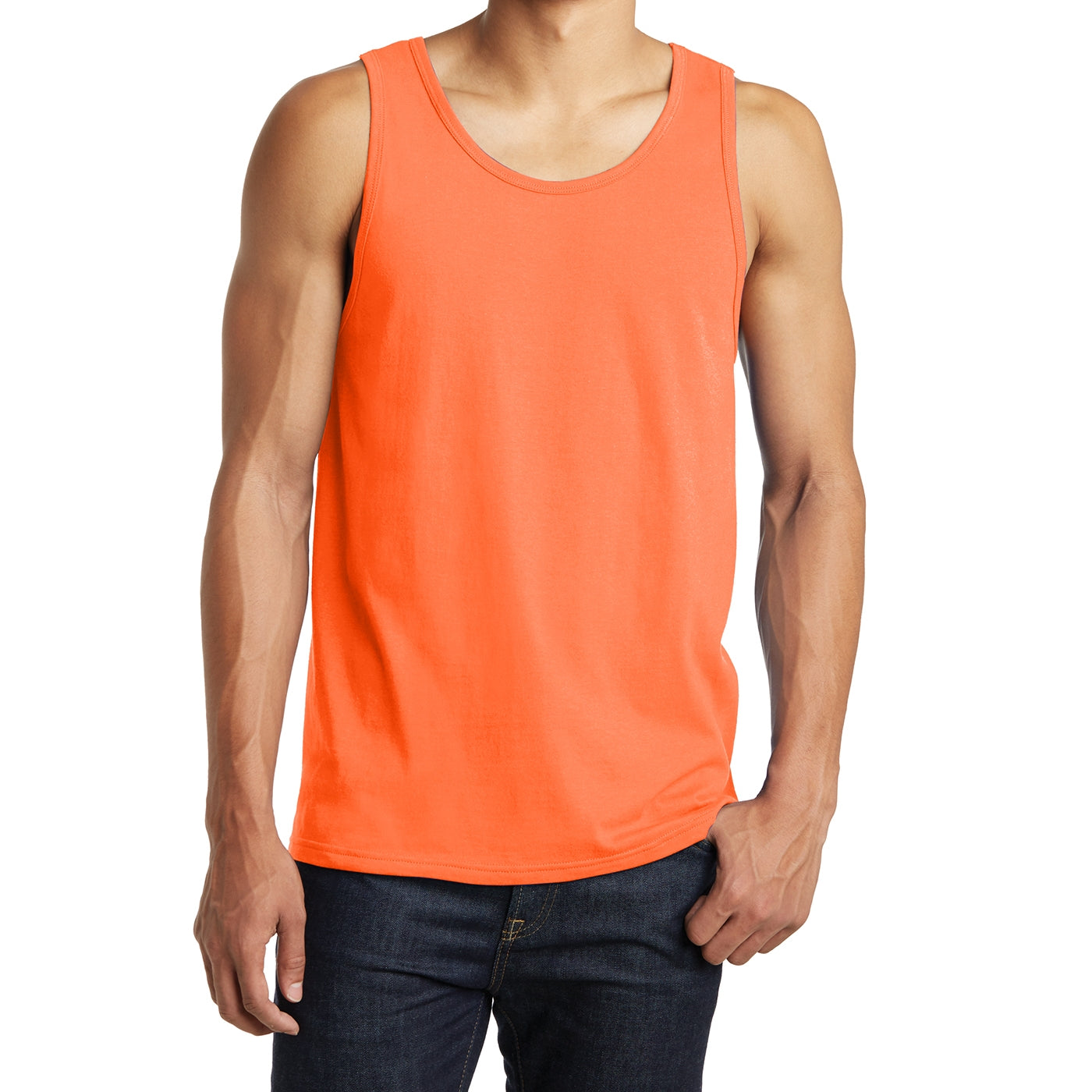 Men's District Young The Concert Tank - Neon Orange