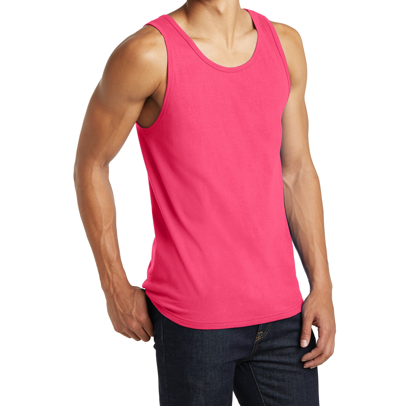 Men's District Young The Concert Tank - Neon Pink