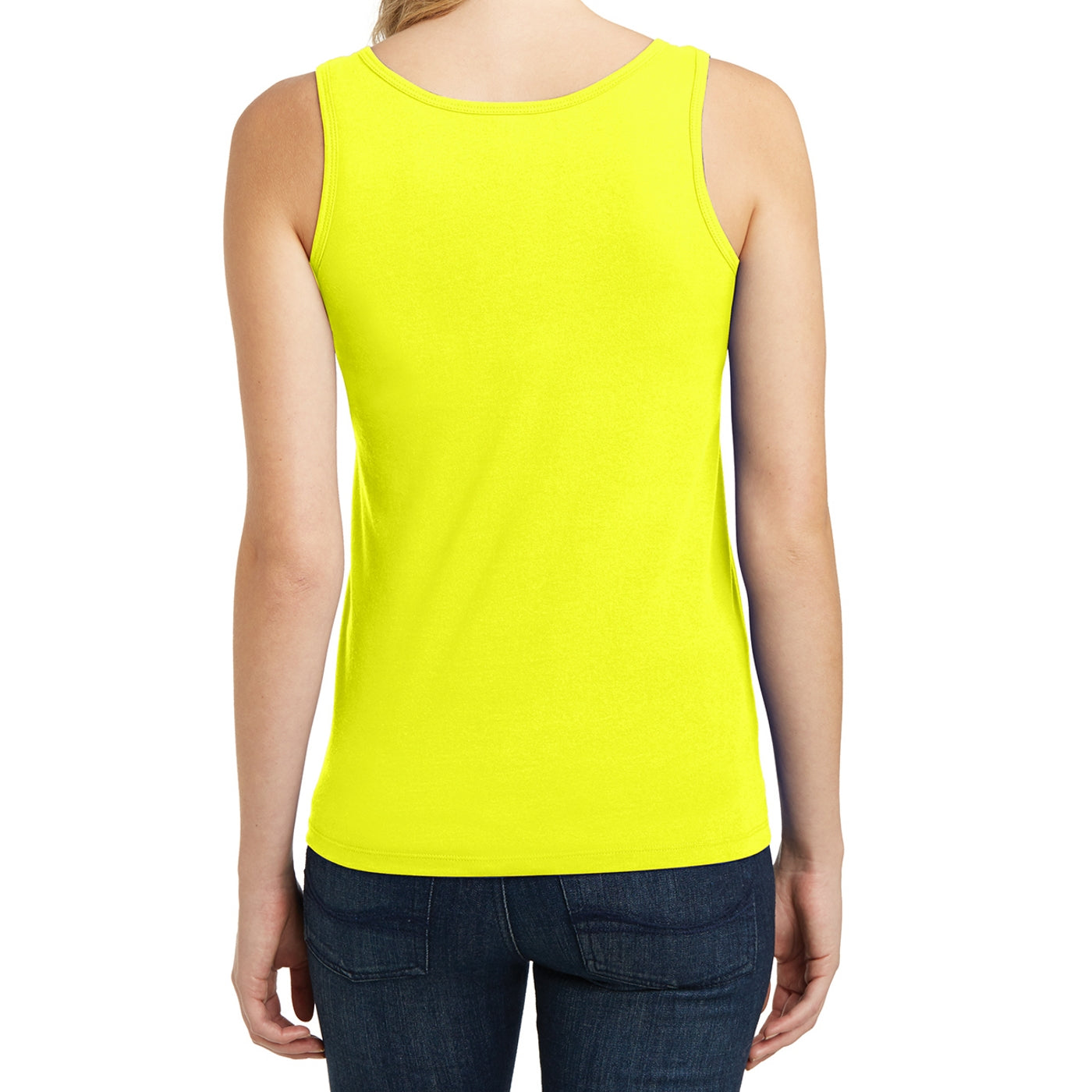 Women's Juniors The Concert Tank - Neon Yellow