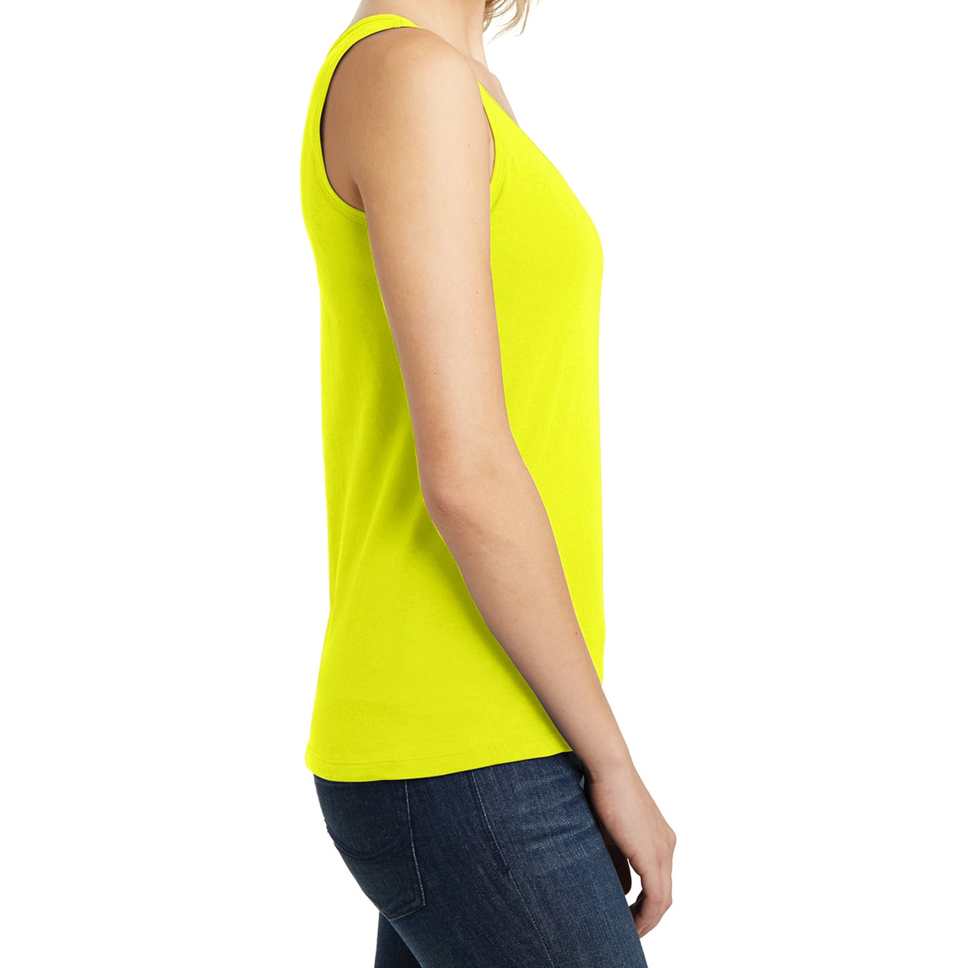 Women's Juniors The Concert Tank - Neon Yellow