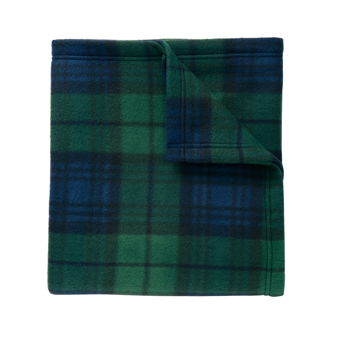 Core Printed Fleece Blanket Black Watch Plaid Print