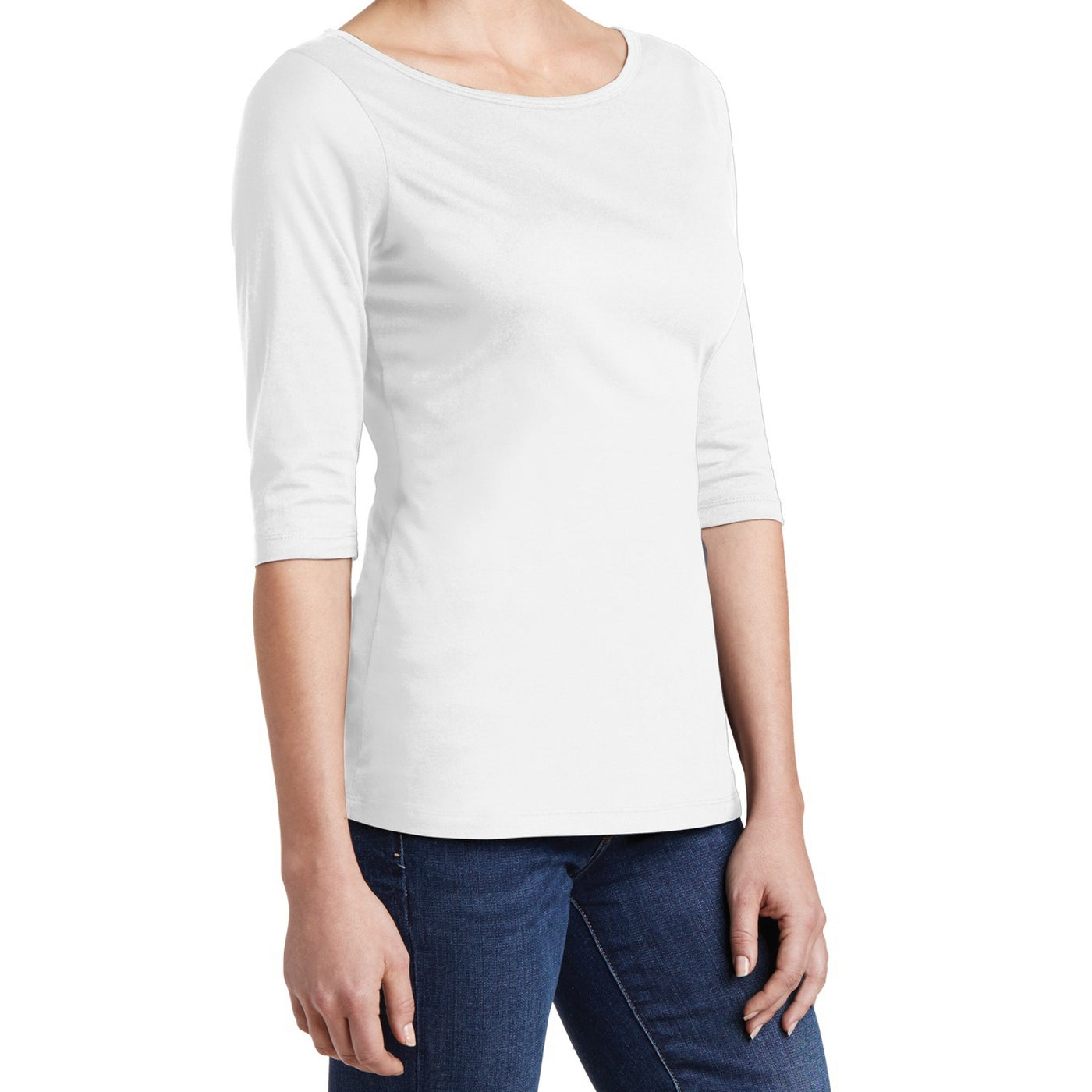 Women's Perfect Weight 3/4-Sleeve Tee - Bright White