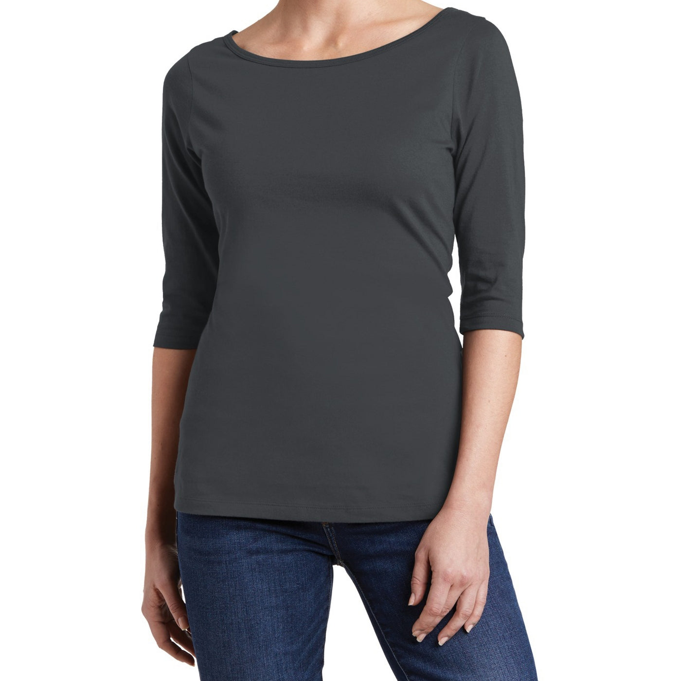 Women's Perfect Weight 3/4-Sleeve Tee - Charcoal