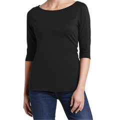Women's Perfect Weight 3/4-Sleeve Tee - Jet Black