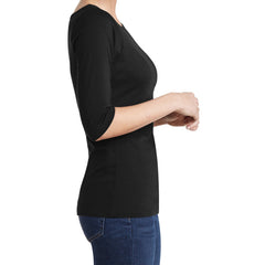 Women's Perfect Weight 3/4-Sleeve Tee - Jet Black