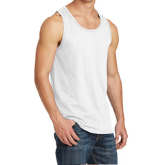 Men's Core Cotton Tank Top - White - Side