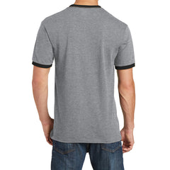 Men's Core Cotton Ringer Tee - Athletic Heather/Jet Black - Back