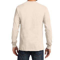 Men's Long Sleeve Essential Tee - Natural - Back