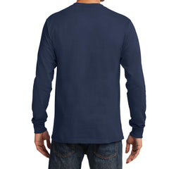 Men's Long Sleeve Essential Tee - Navy - Back