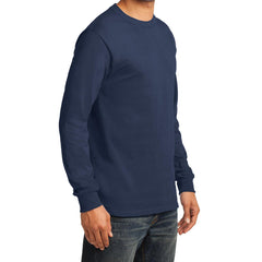 Men's Long Sleeve Essential Tee - Navy - Side