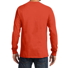 Men's Long Sleeve Essential Tee - Orange - Back
