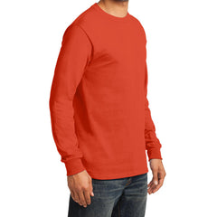 Men's Long Sleeve Essential Tee - Orange - Side
