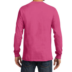 Men's Long Sleeve Essential Tee - Sangria - Back