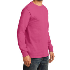 Men's Long Sleeve Essential Tee - Sangria - Side