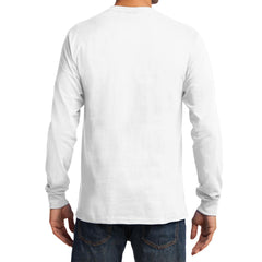 Men's Long Sleeve Essential Tee - White - Back