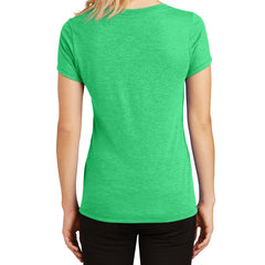 Women's Perfect Tri V-Neck Tee - Green Frost - Back