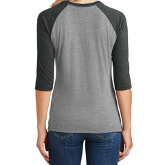 Women's Perfect Tri 3/4-Sleeve Raglan - Black Frost/ Grey Frost