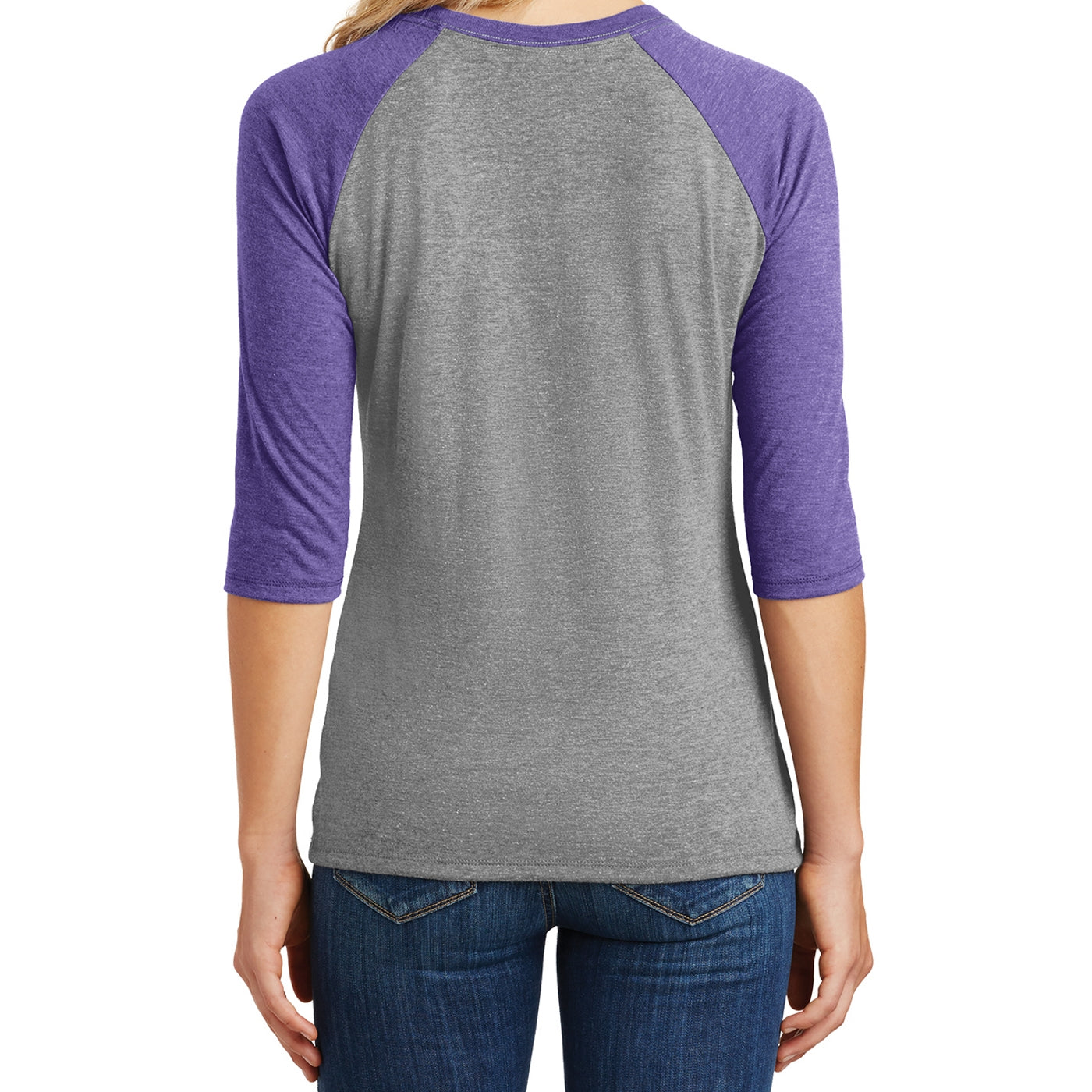 Women's Perfect Tri 3/4-Sleeve Raglan - Purple Frost/ Grey Frost