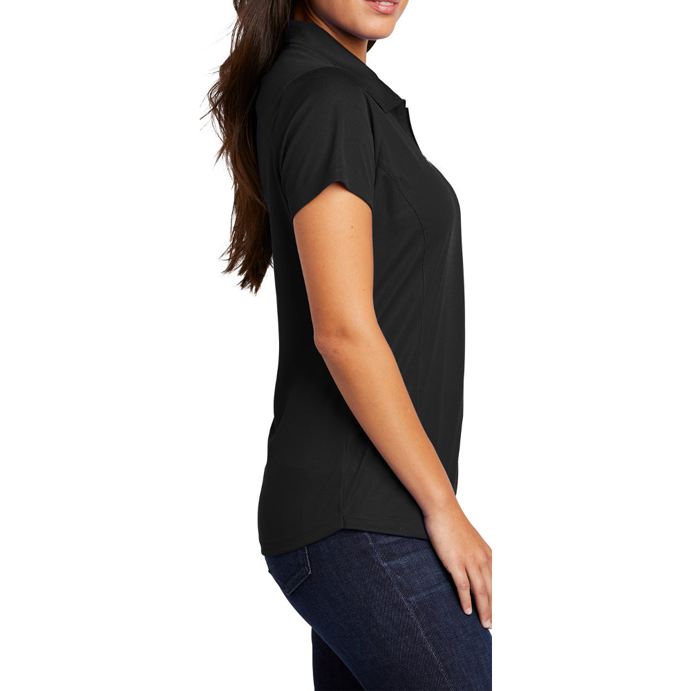 Women's Pinpoint Mesh Zip Polo