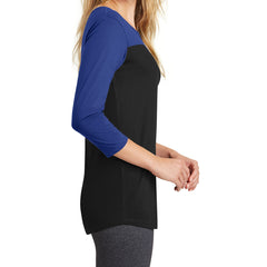 Women's Juniors Rally 3/4-Sleeve Tee - Deep Royal/ Black