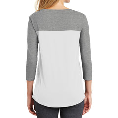 Women's Juniors Rally 3/4-Sleeve Tee - Grey Frost/ White