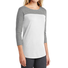 Women's Juniors Rally 3/4-Sleeve Tee - Grey Frost/ White