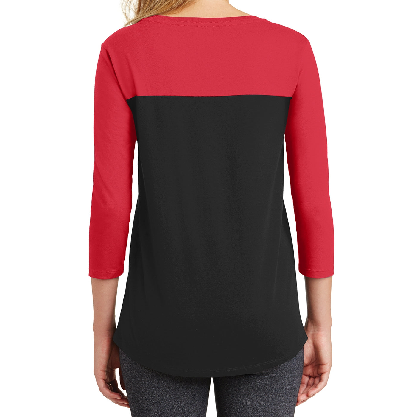 Women's Juniors Rally 3/4-Sleeve Tee - New Red/ Black