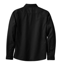 Mafoose Women's Long Sleeve Easy Care Shirt Black/ Light Stone-Back