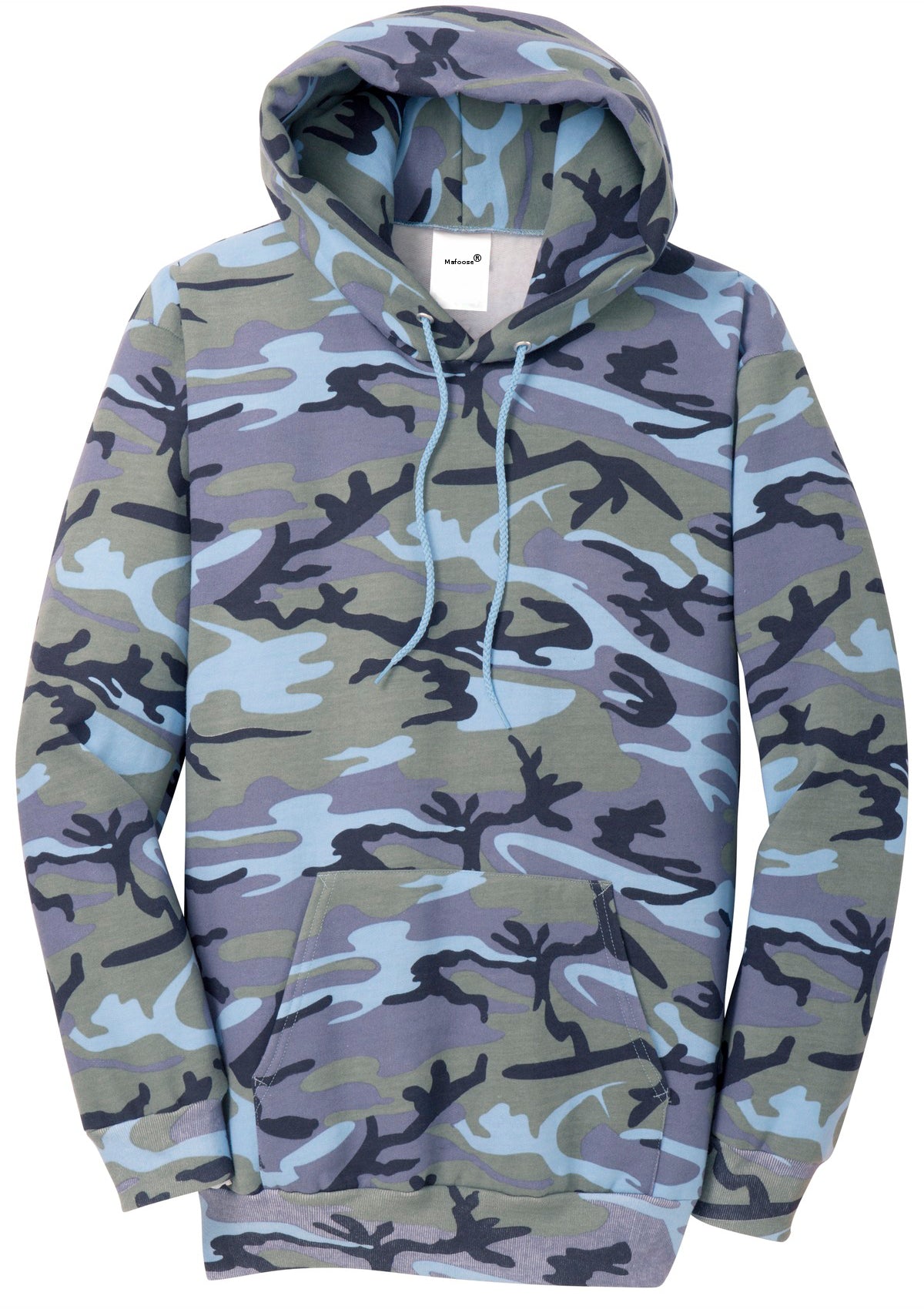 Mafoose Men's Core Fleece Classic Camo Pullover Hooded Sweatshirt Woodland Blue Camo