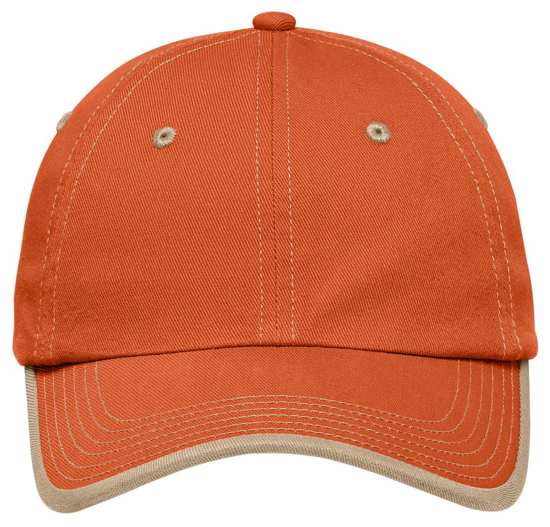 Men's Classic Look Vintage Washed Contrast Stitch Cap