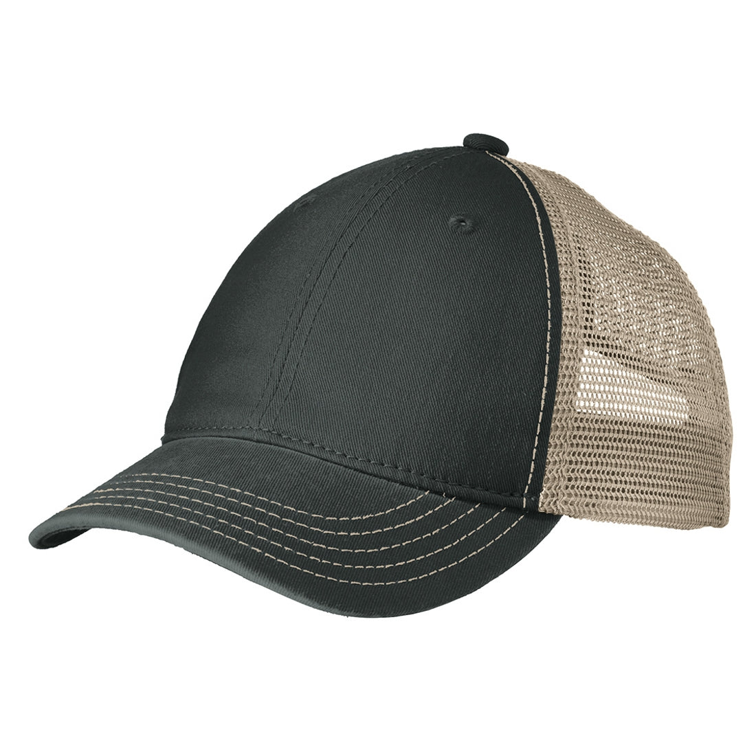 Men's Super Soft Mesh Back Cap - Black/ Khaki