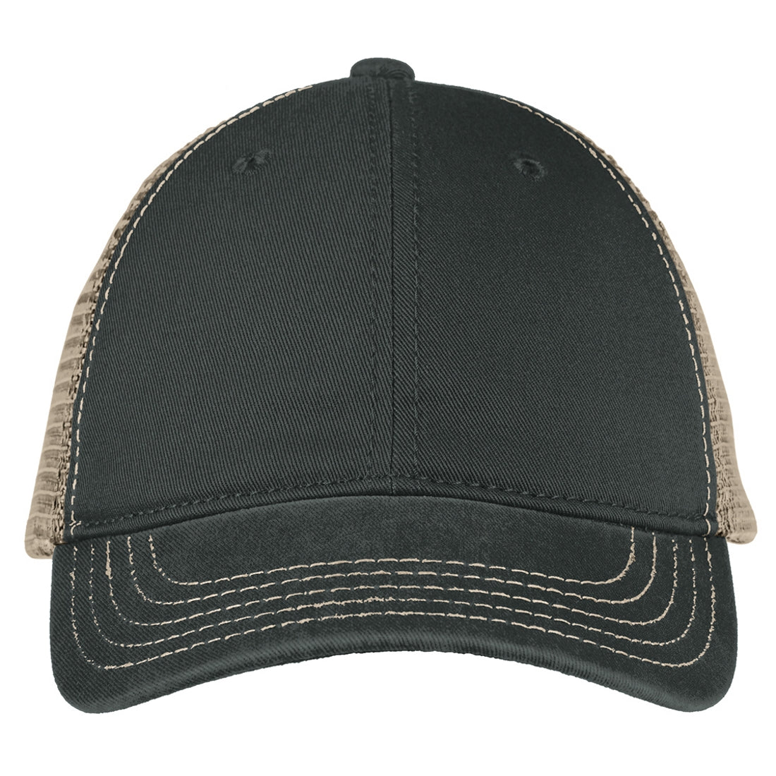 Men's Super Soft Mesh Back Cap - Black/ Khaki
