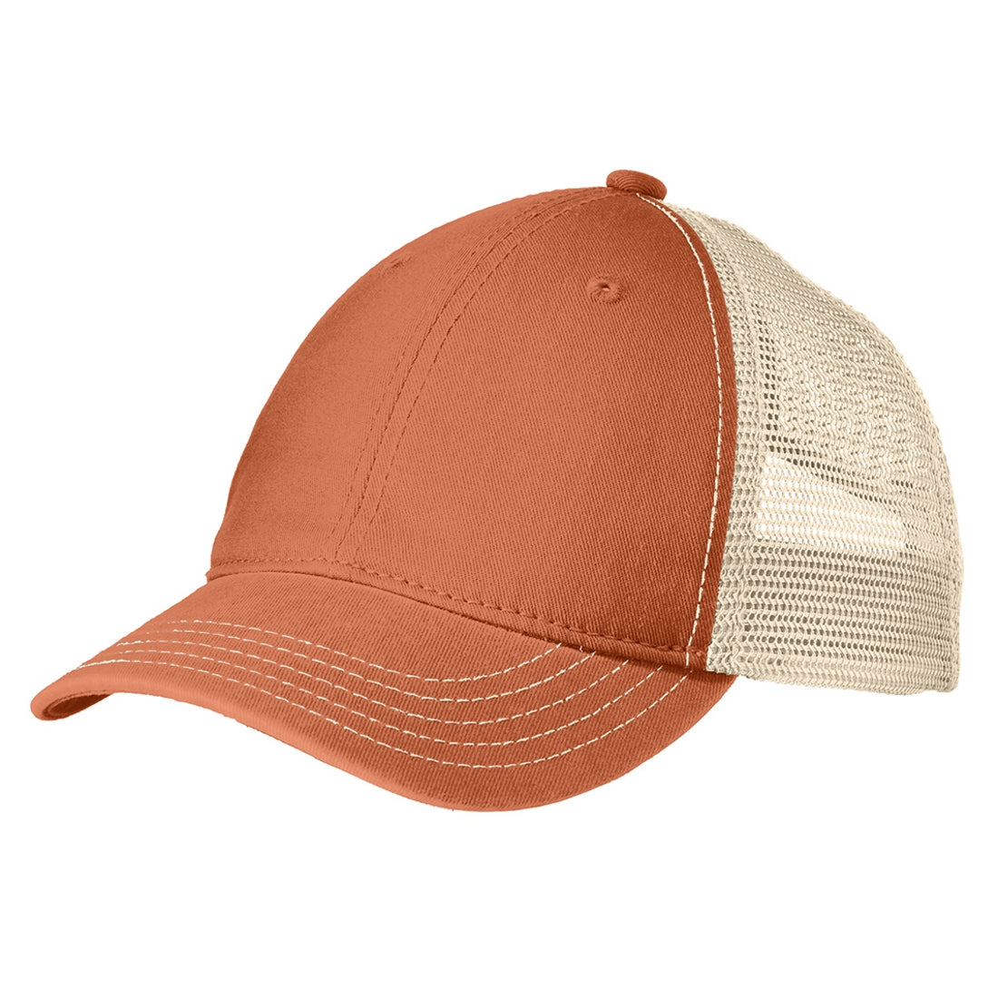 Men's Super Soft Mesh Back Cap - Burnt Orange/ Stone