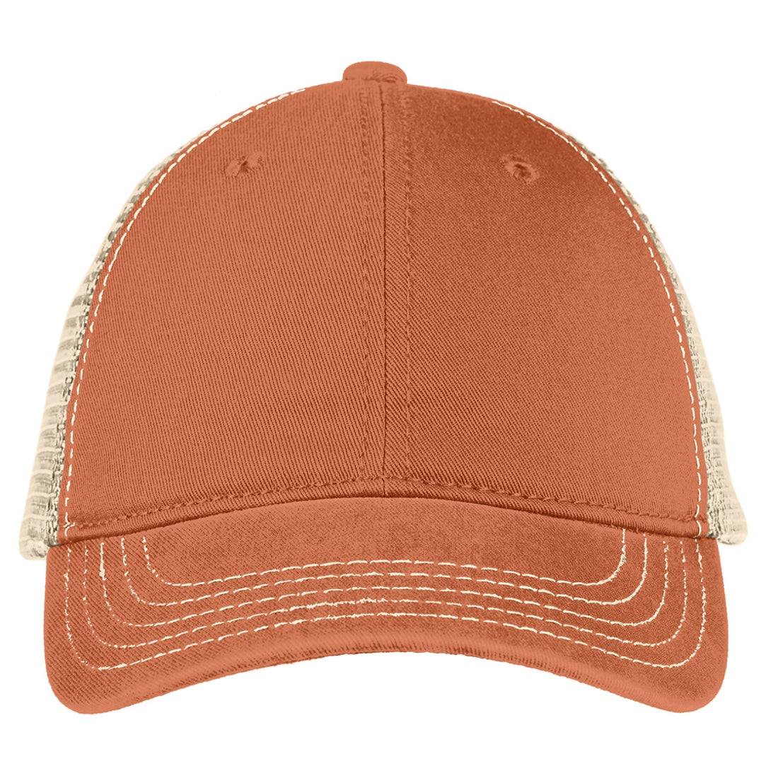 Men's Super Soft Mesh Back Cap - Burnt Orange/ Stone