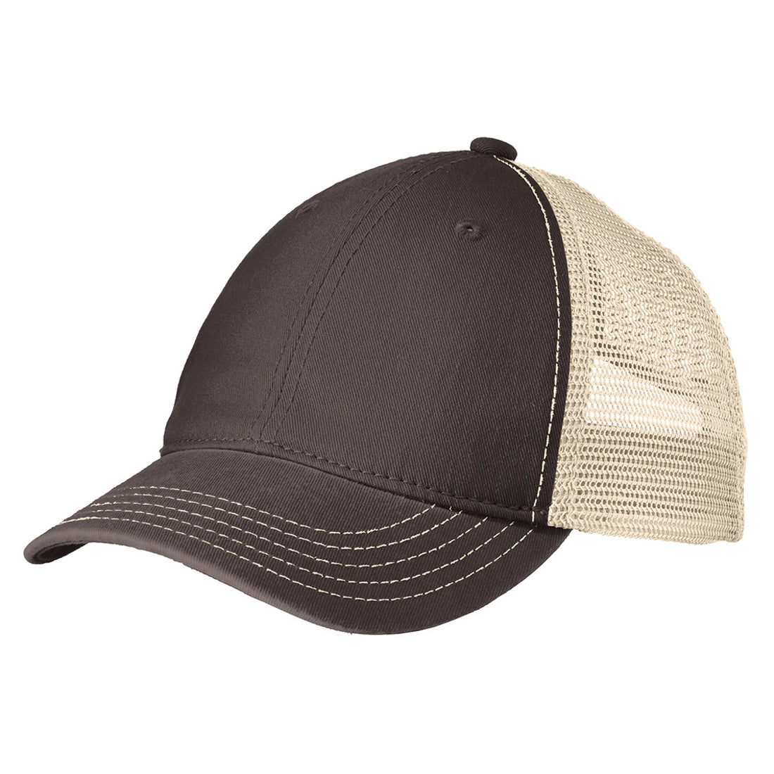 Men's Super Soft Mesh Back Cap - Chocolate Brown/ Stone