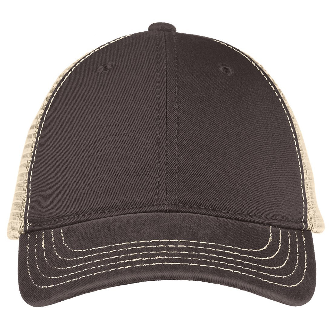 Men's Super Soft Mesh Back Cap - Chocolate Brown/ Stone