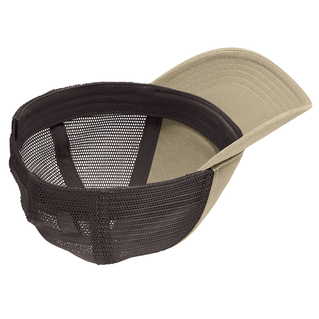 Men's Super Soft Mesh Back Cap - Khaki/ Chocolate Brown