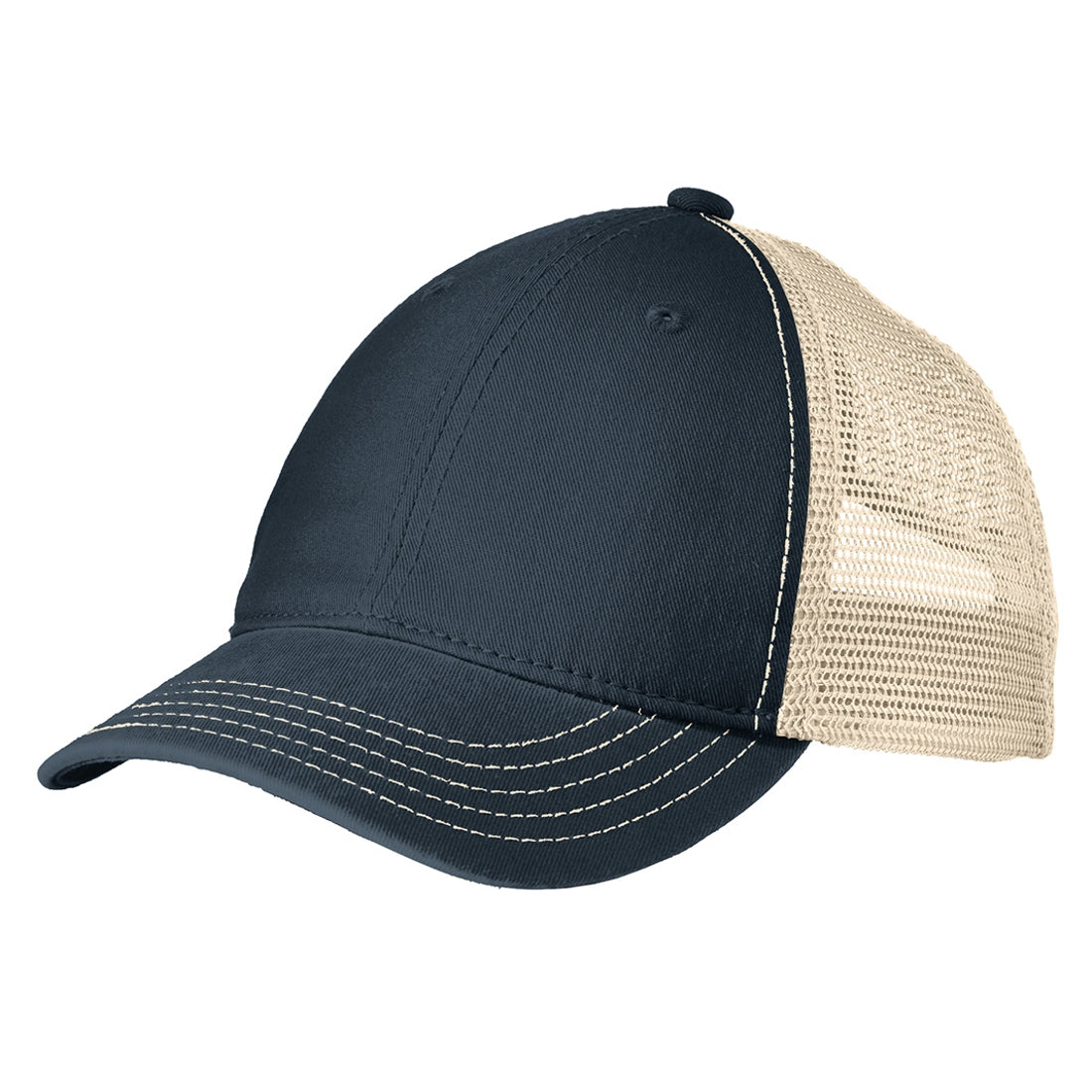 Men's Super Soft Mesh Back Cap - New Navy/ Stone
