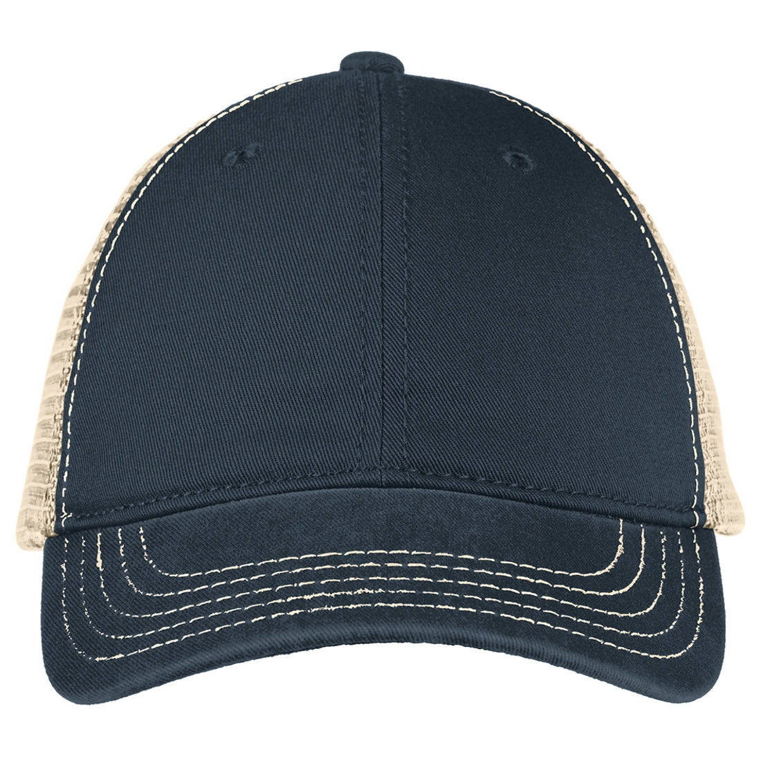 Men's Super Soft Mesh Back Cap - New Navy/ Stone