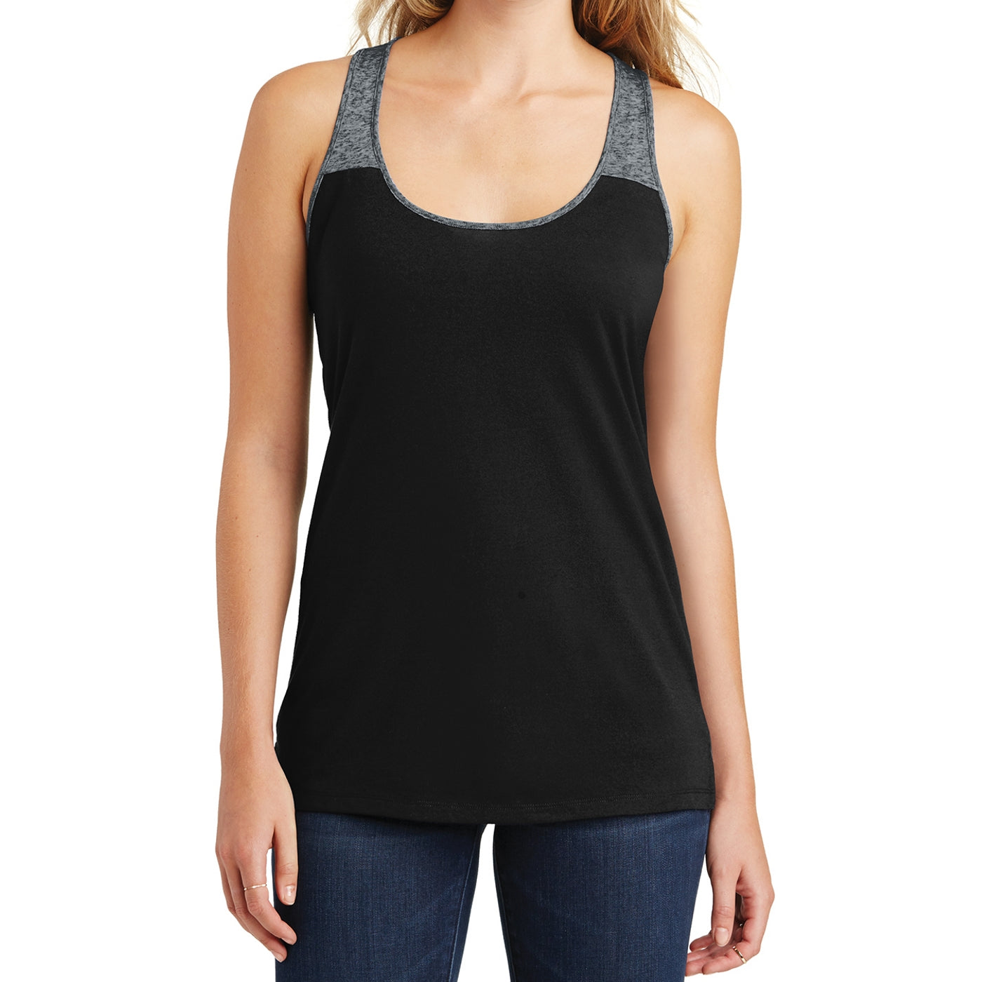 District Juniors Varsity Tank - Black/ Black