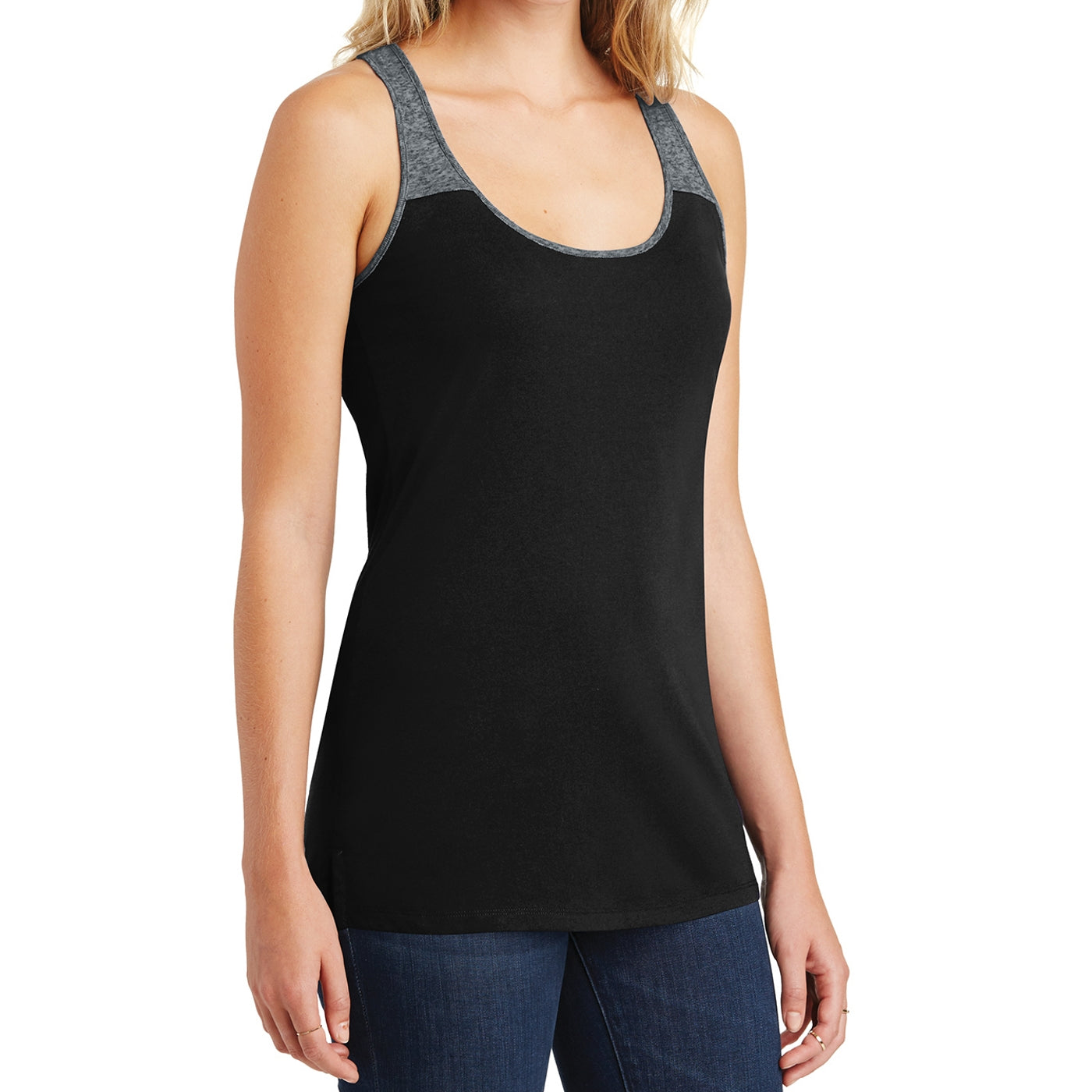 District Juniors Varsity Tank - Black/ Black