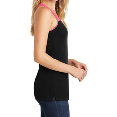 District Juniors Varsity Tank - Black/ Watermelon