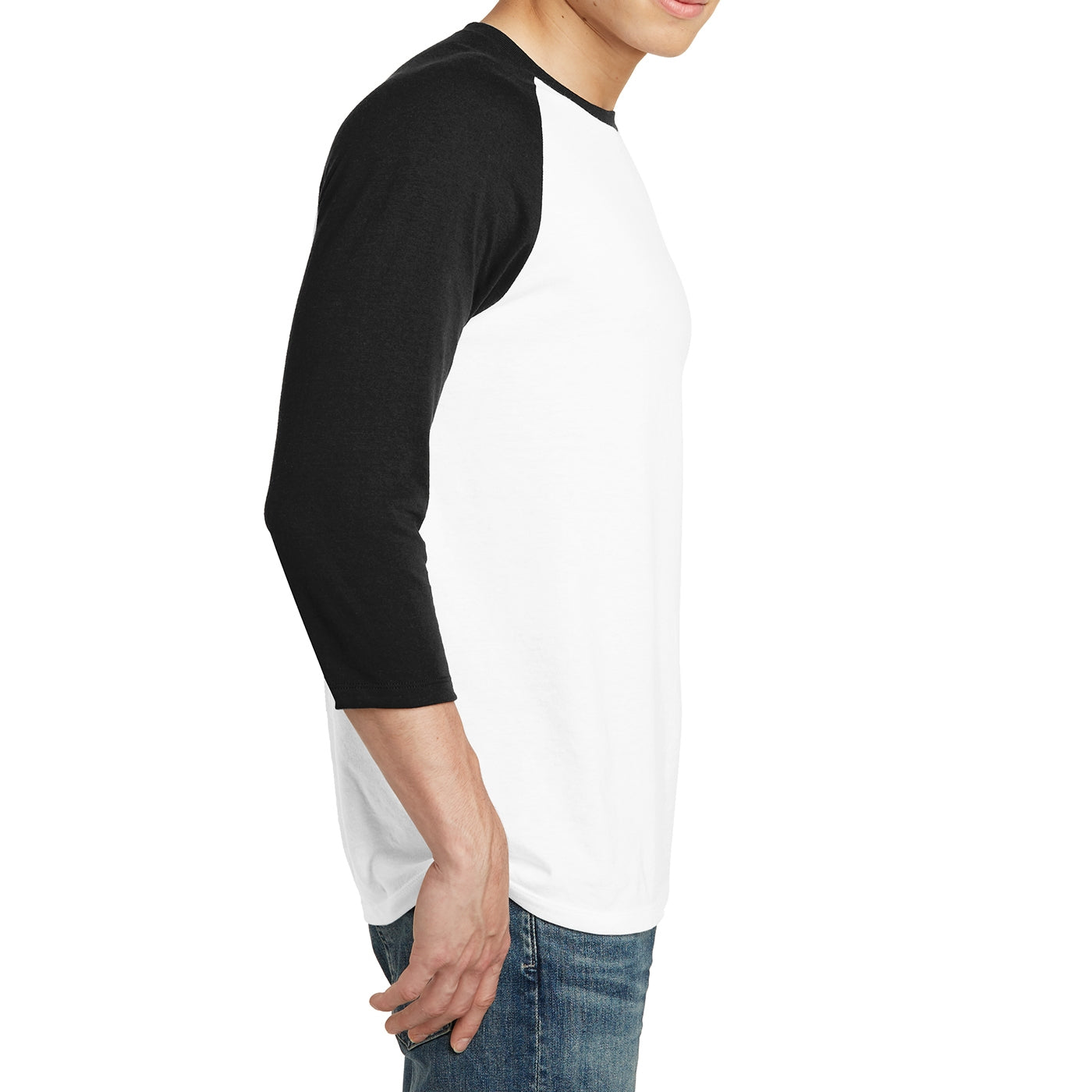 Men's Young Very Important Tee 3/4-Sleeve Raglan - Black/ White