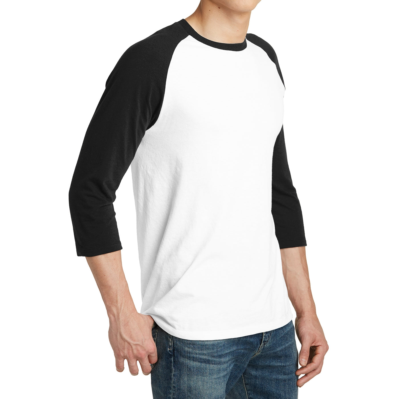 Men's Young Very Important Tee 3/4-Sleeve Raglan - Black/ White