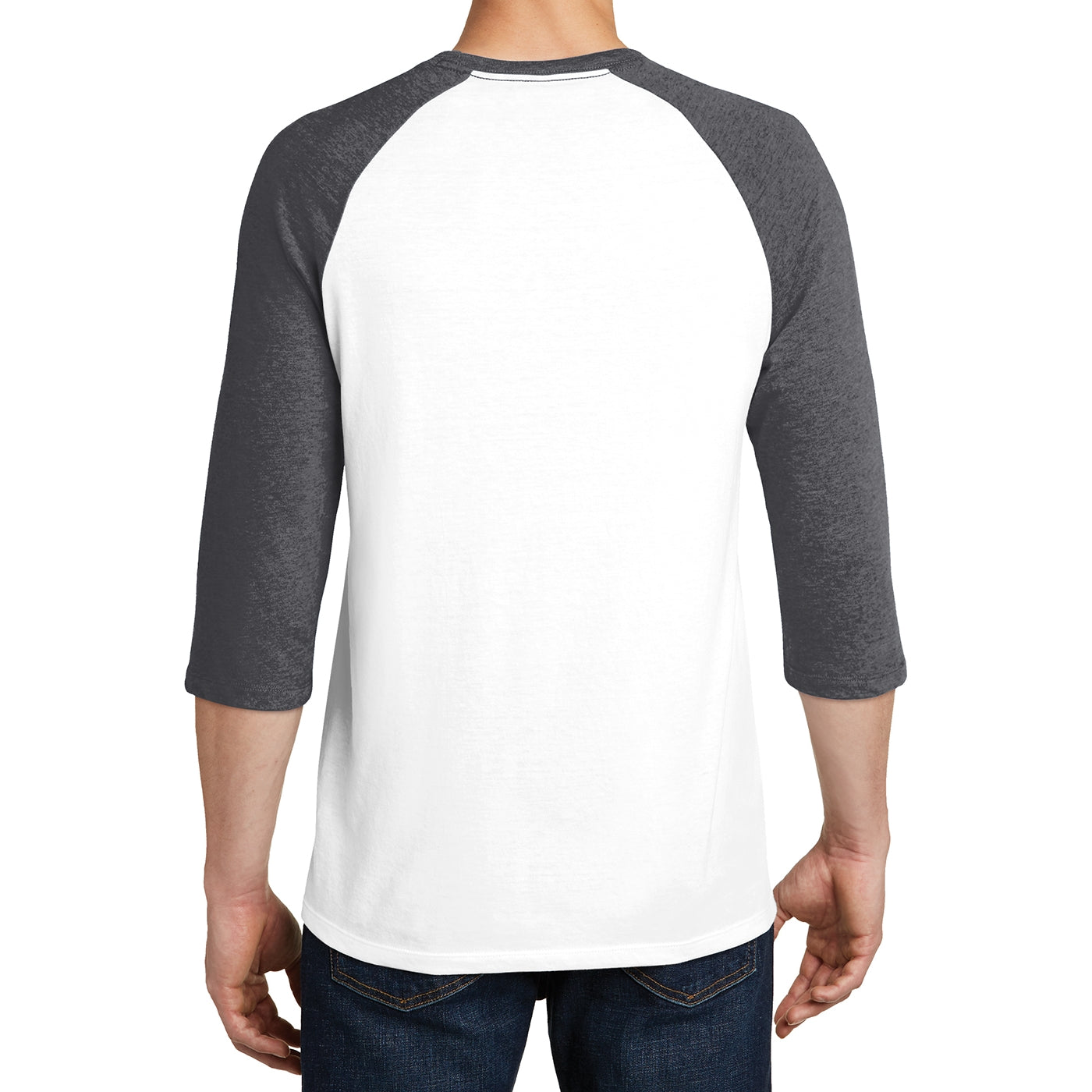 Men's Young Very Important Tee 3/4-Sleeve Raglan - Heathered Charcoal/ White