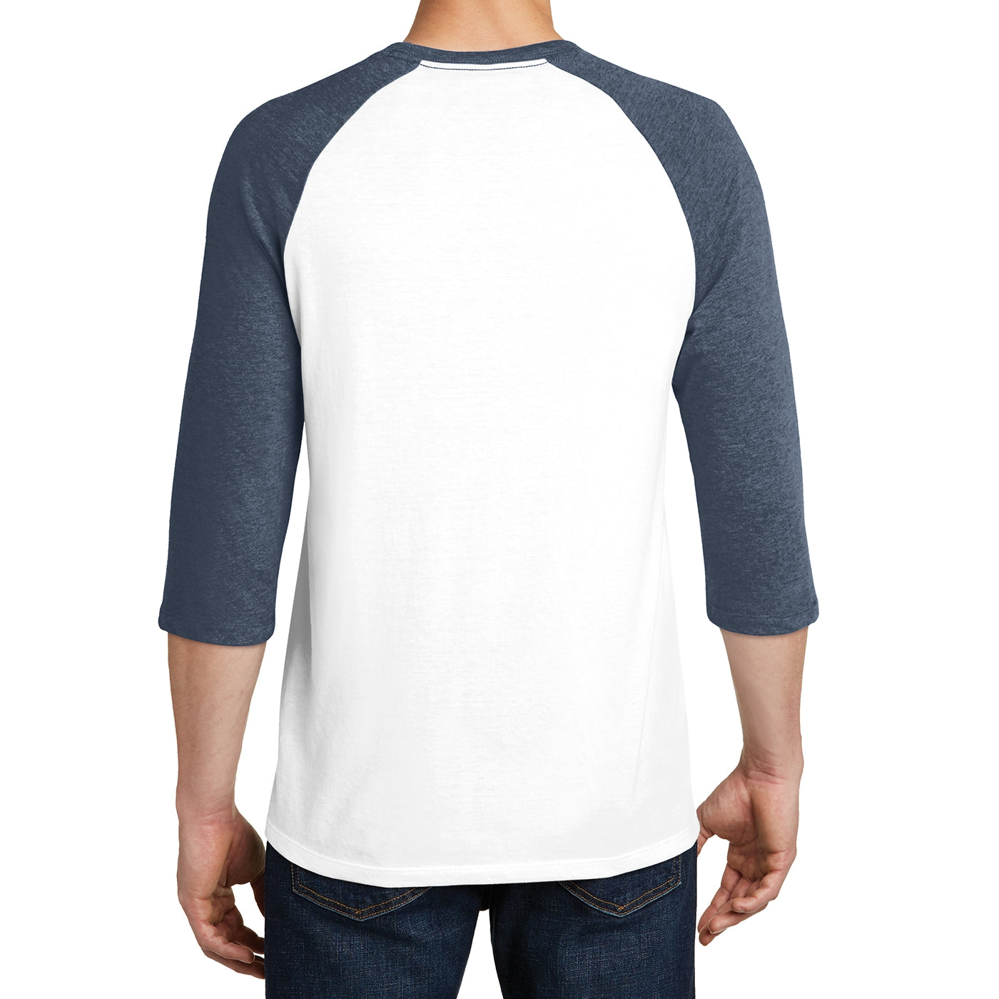 Men's Young Very Important Tee 3/4-Sleeve Raglan - Heathered Navy/ White