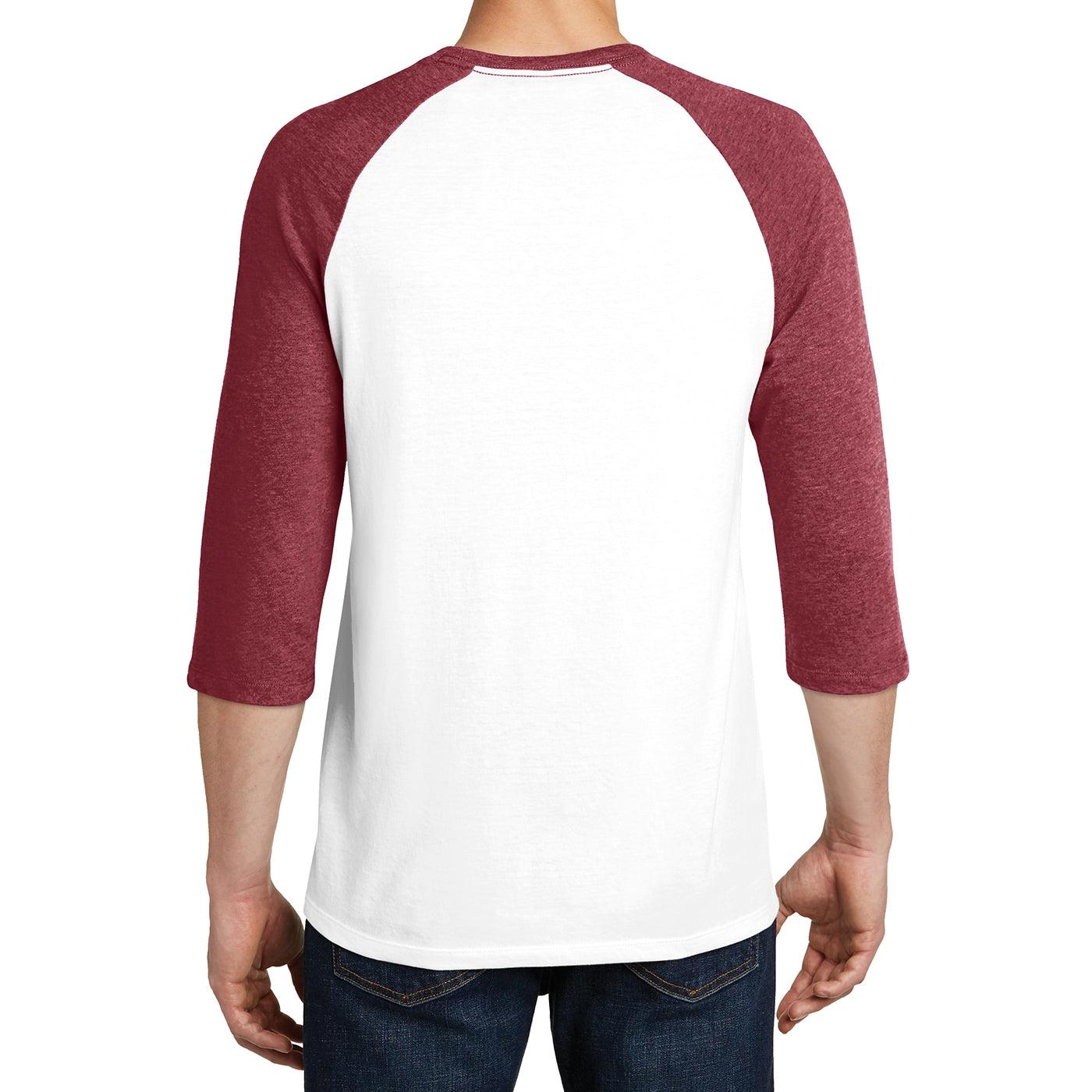 Men's Young Very Important Tee 3/4-Sleeve Raglan - Heathered Red/ White