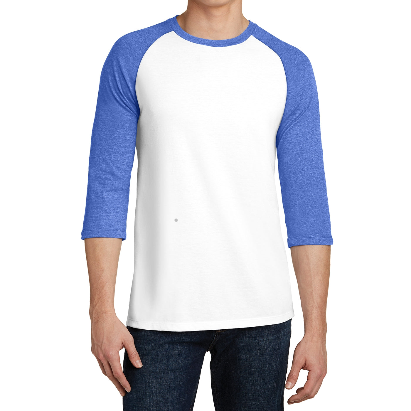 Men's Young Very Important Tee 3/4-Sleeve Raglan - Royal Frost/ White