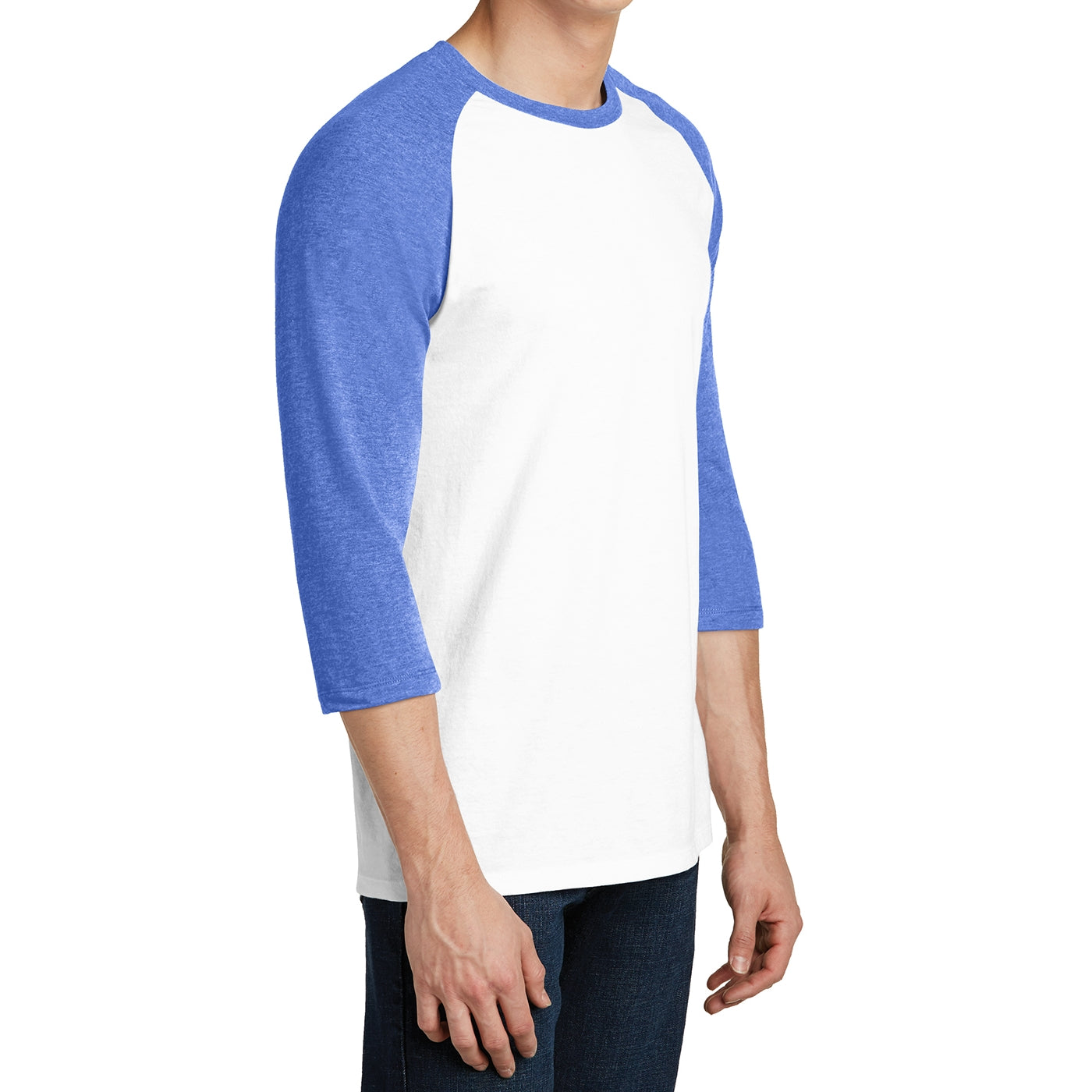 Men's Young Very Important Tee 3/4-Sleeve Raglan - Royal Frost/ White